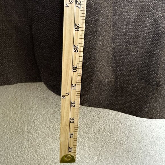 Oscar De La Renta Wool Blazer Coat Jacket Men 40R Brown Prep Minimal Work Formal - Picture 8 of 15